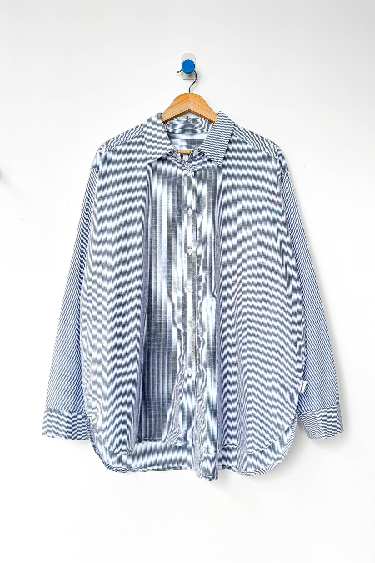 Light Weight Owen Shirt: Blue Pinstripe