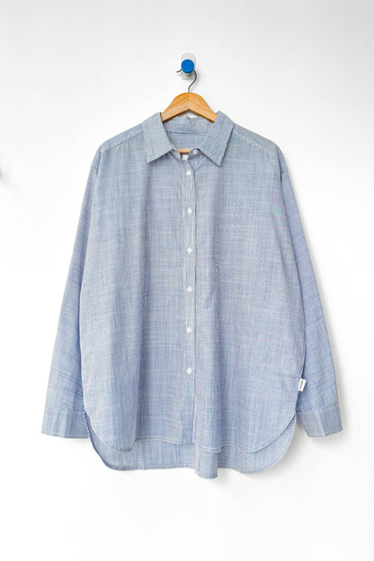 Light Weight Owen Shirt: Blue Pinstripe