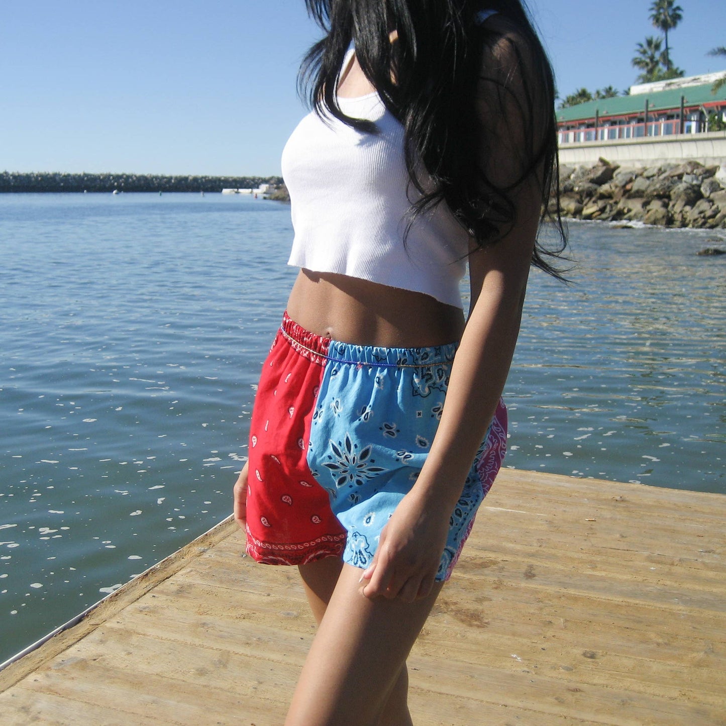 American Recycled Clothing - Bandana Pieced Shorts