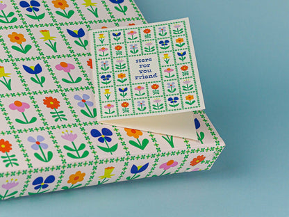 Flower Friends Forever • Here For You Encouragement Card