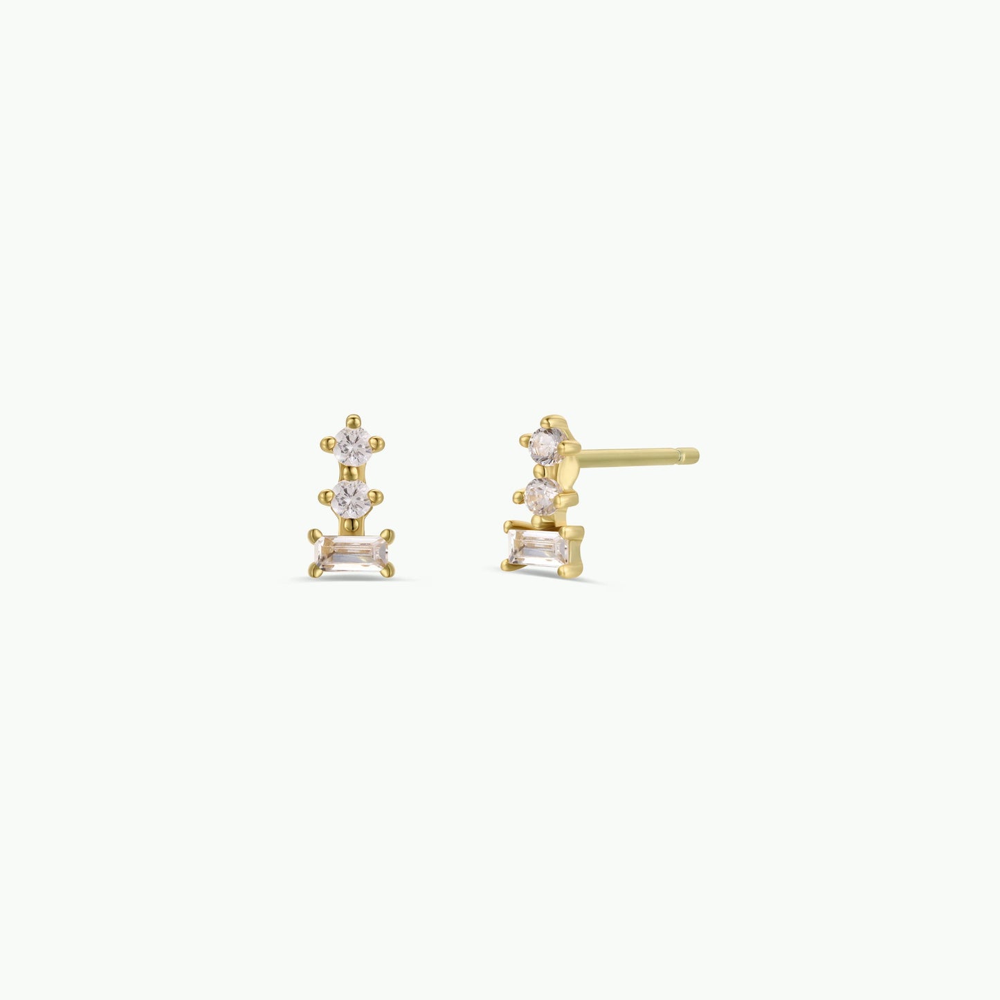 Trio Stud Stack Earrings