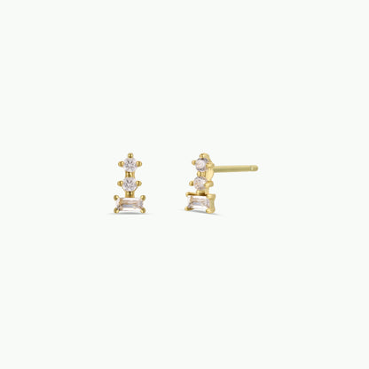 Trio Stud Stack Earrings