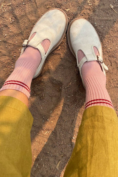 Boyfriend Socks: Vintage Pink