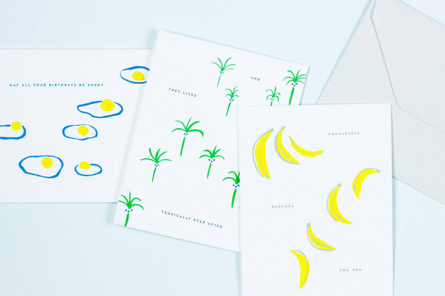 Sunny Birthdays • Floating Eggs Birthday Card