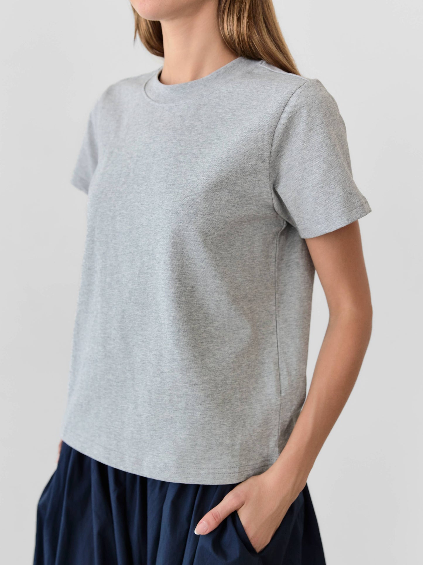 The Lanie Long Top - HEATHER GREY