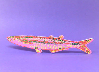 Fish "Any Fin is Possible" Bookmark: Hot Pink