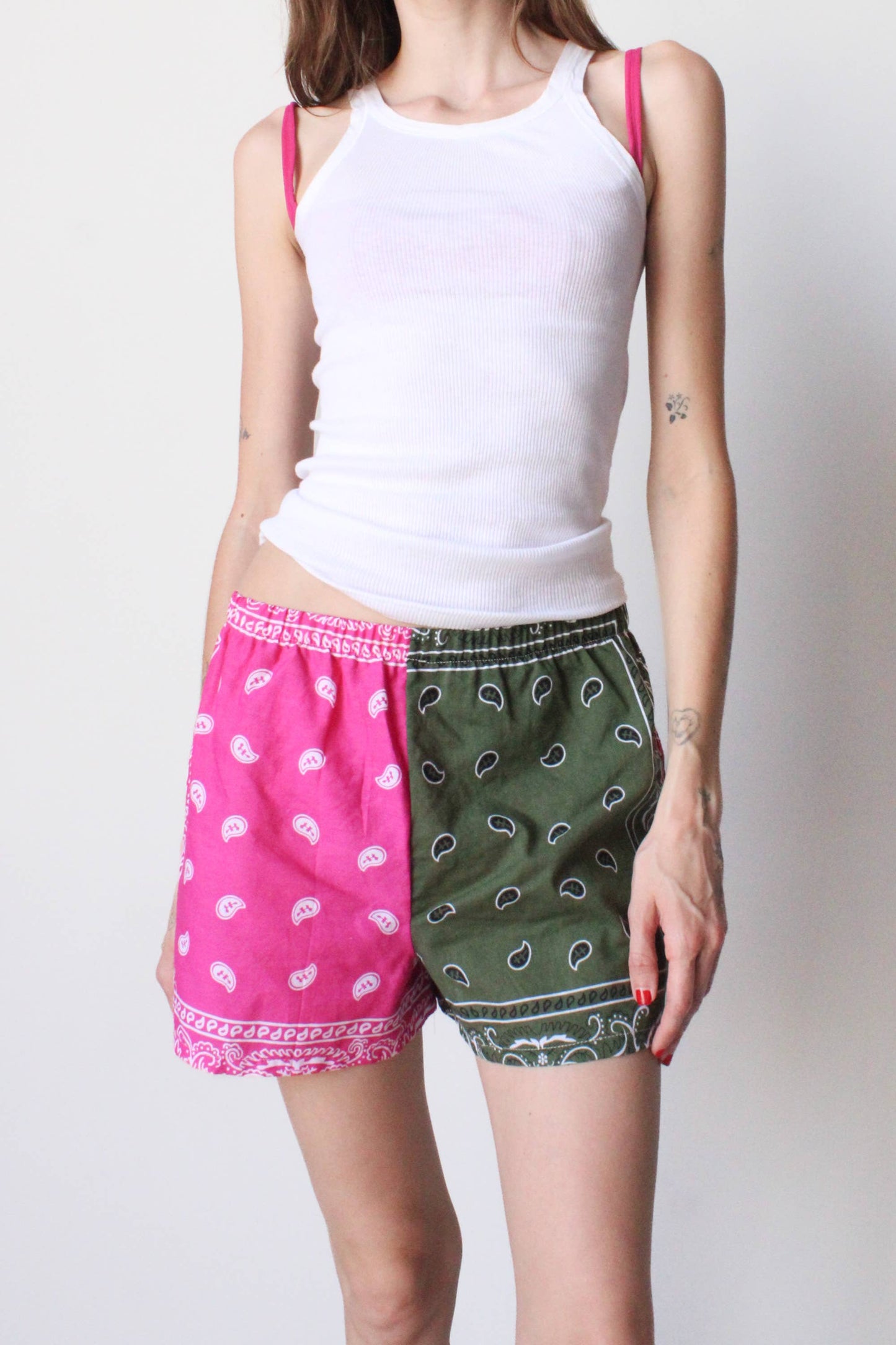 American Recycled Clothing - Bandana Pieced Shorts