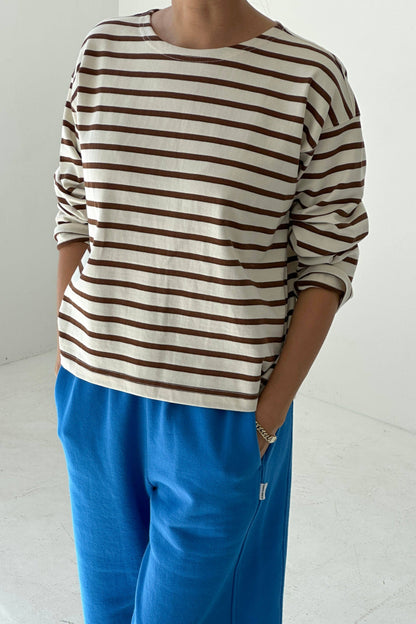 Sailor Top: COFFEE STRIPE