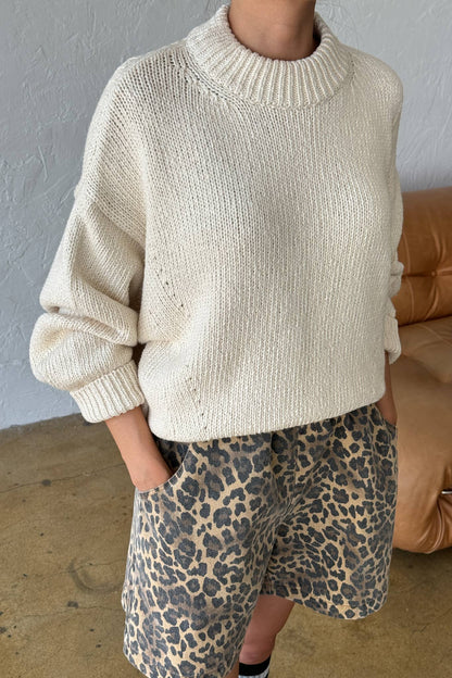Zoe Cotton Sweater: Naturel