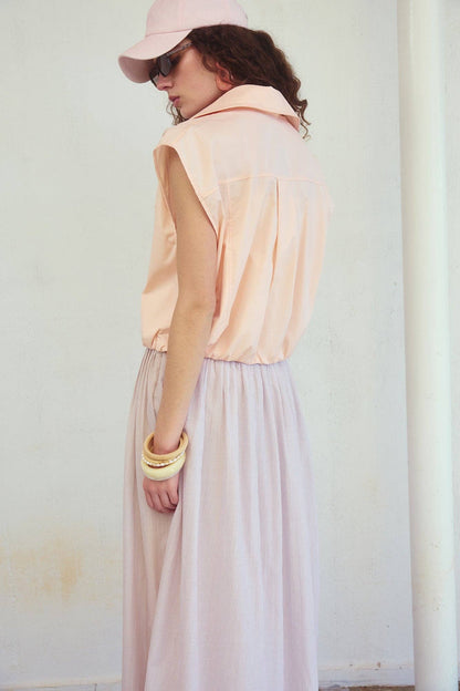 Crop Vest: Salmon