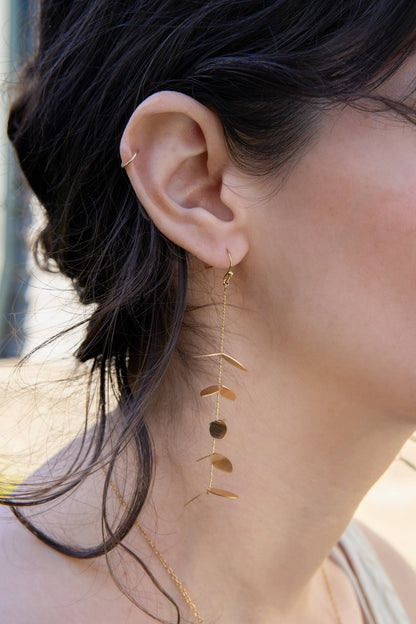 Vine Dangle Earrings: Silver