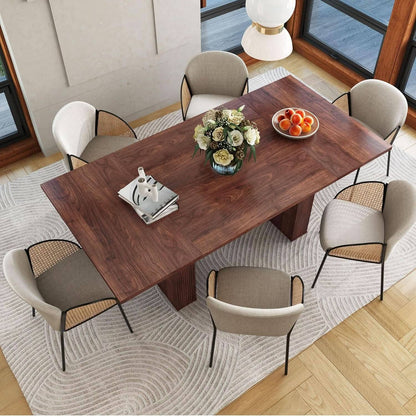 78 Inch Walnut Dining Table Modern Farmhouse Rectangular: Walnut 78" Rectangular