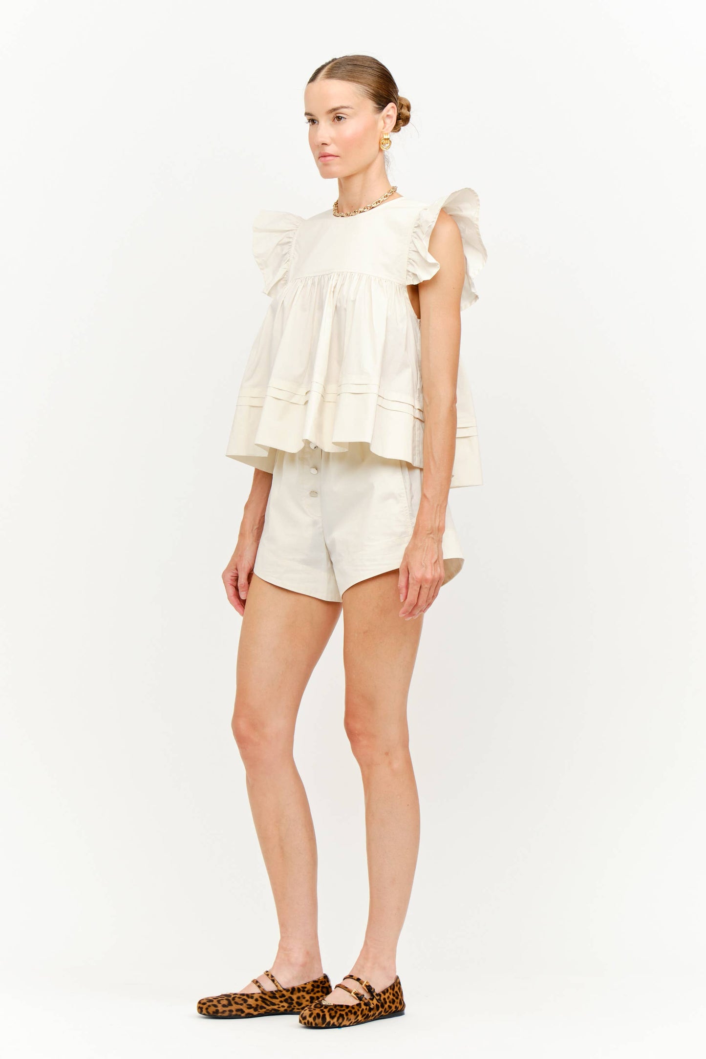 Leah Cream Top : CREAM