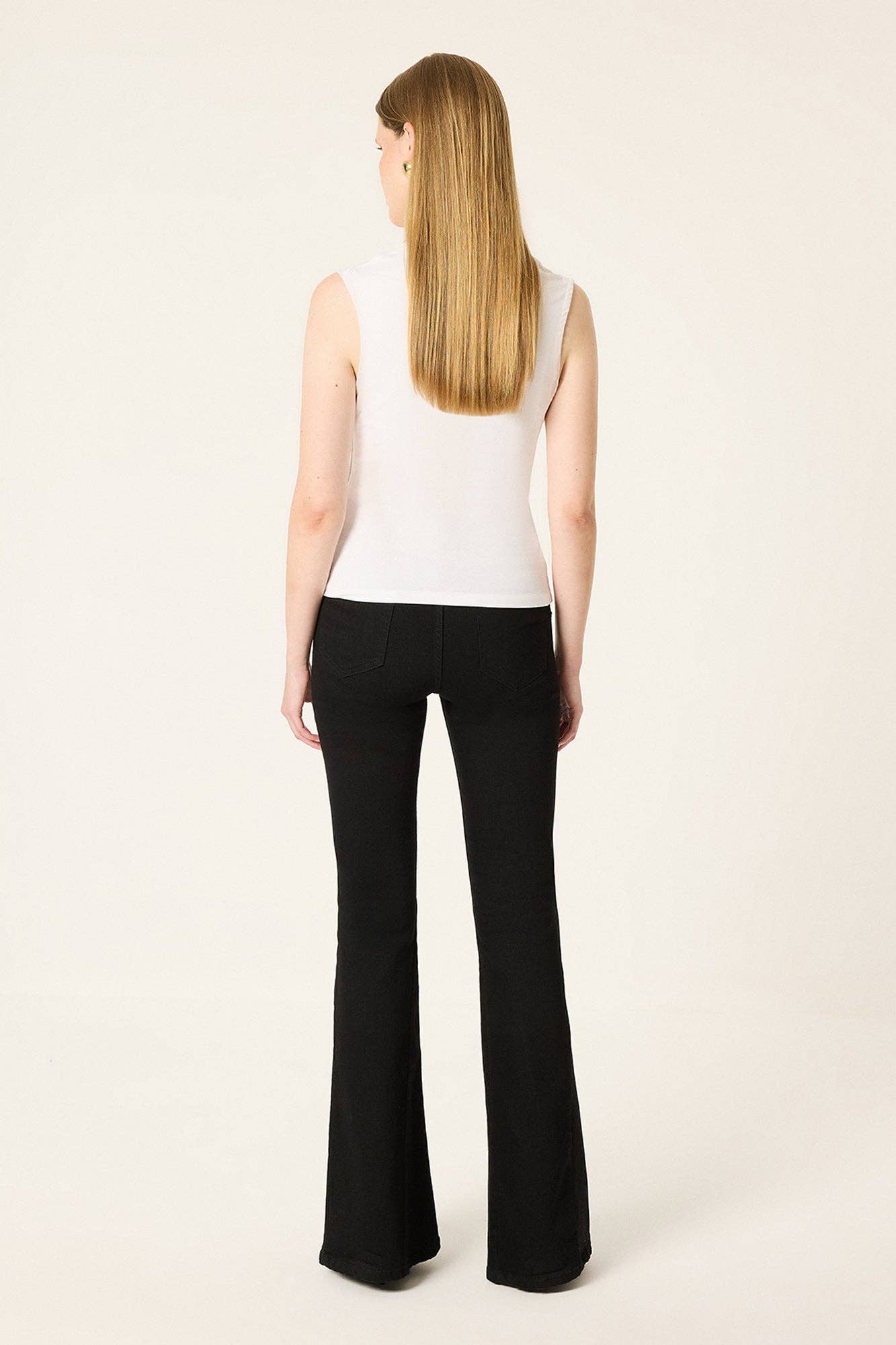 Matilda Double Layer V-Neck top in White