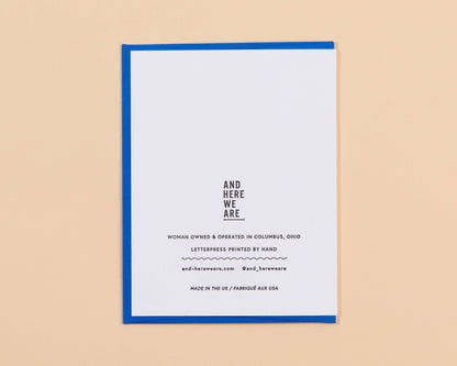 Birthday Balloons Letterpress Card- Made in USA