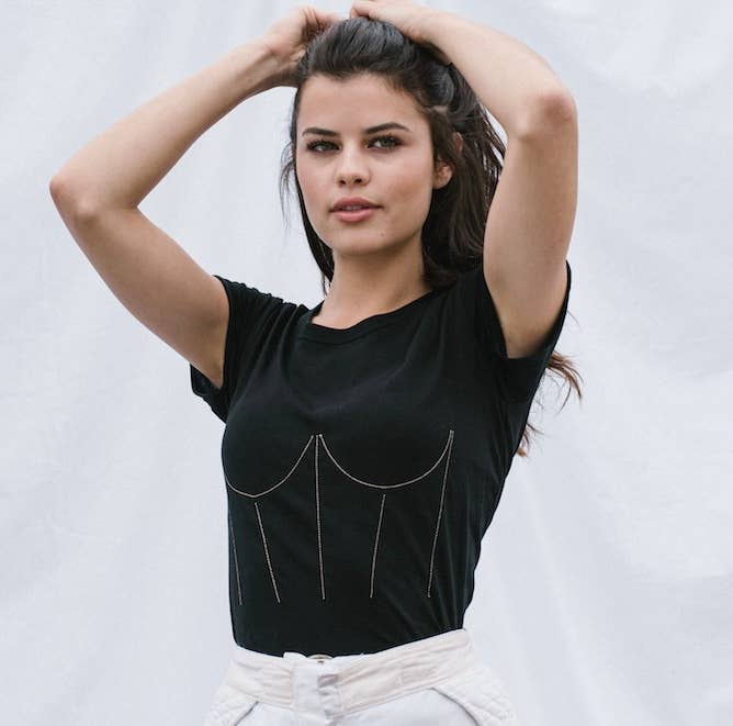 The Corset, Baby Tee: Gold