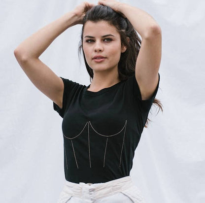 The Corset, Baby Tee: Gold