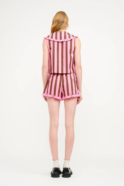 Salome Stipe Top in FUCHSIA