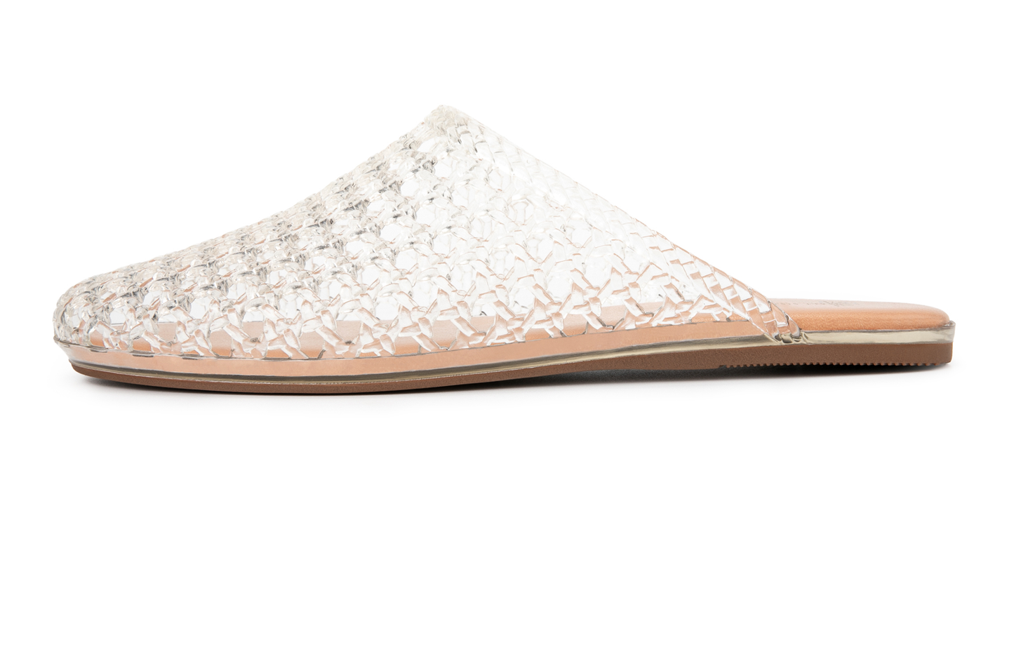 GOLDIE mule jelly water-friendly open back cage sandal: TORTOISE