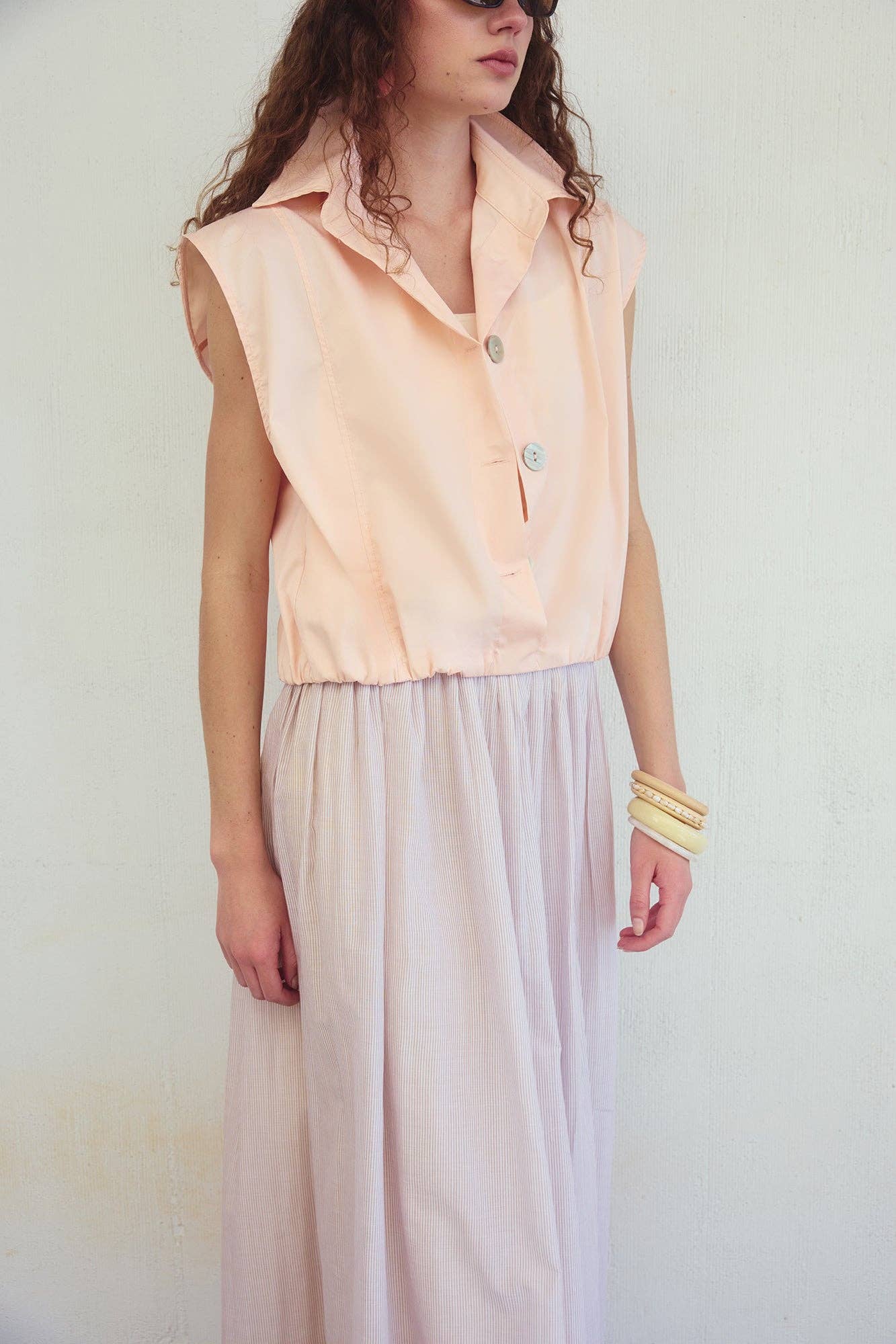 Crop Vest: Salmon