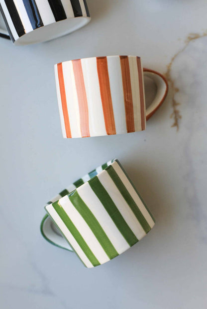 Simple Striped Mugs: Black