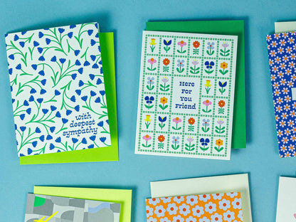 Flower Friends Forever • Here For You Encouragement Card
