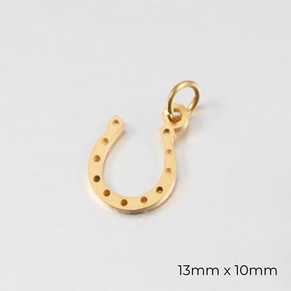 Western Charms - 18K Gold Plated, Enamel or Resin : Lucky Pony