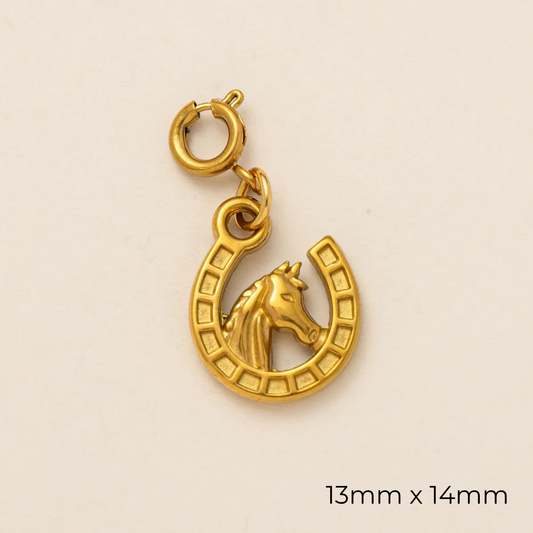 Western Charms - 18K Gold Plated, Enamel or Resin : Lucky Pony
