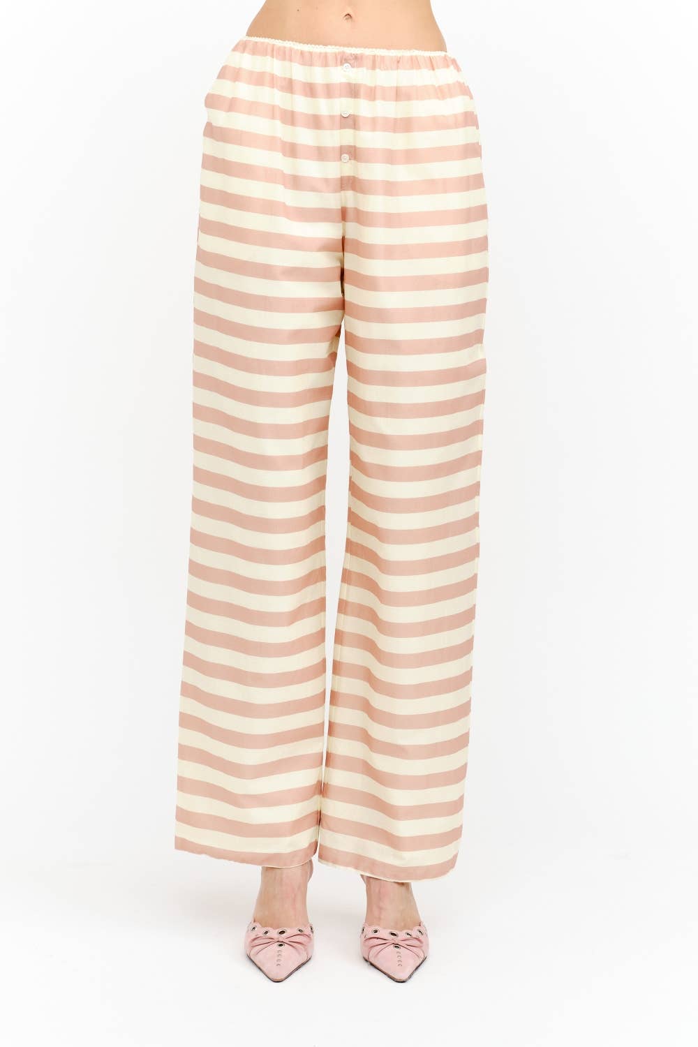 Matilda Striped Pants: Pink Multi
