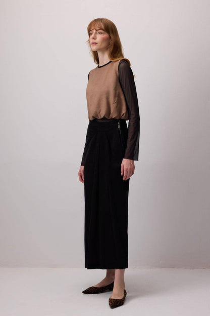 BALLOON MODAL BLOUSE: Kahverengi / M