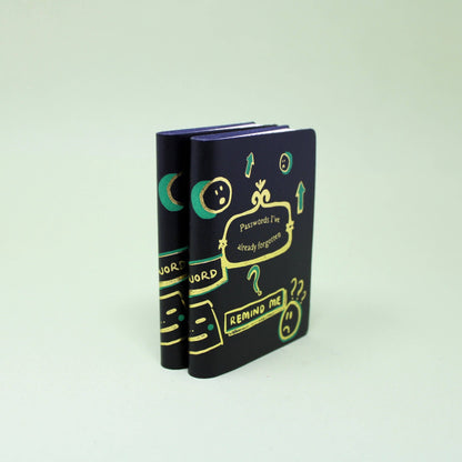 Illustrated Midi Leather Journal: Passwords I've already forgotten