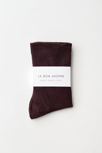 Breezy Sneaker Socks: Dark Cacao