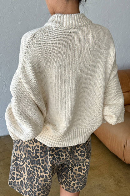 Zoe Cotton Sweater: Naturel