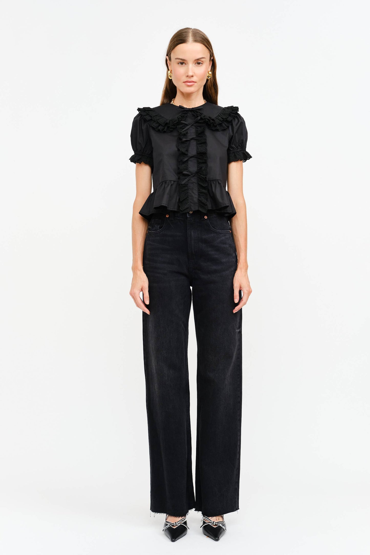 Gianna Blouse: BLACK