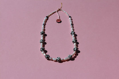 Cowprint Freshwater Pearl Necklace