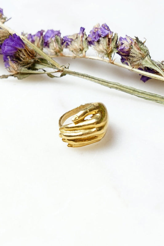 Wrapped Around Your Finger Ring - Brass