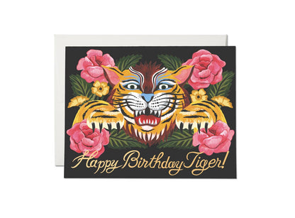 Birthday Tiger greeting card